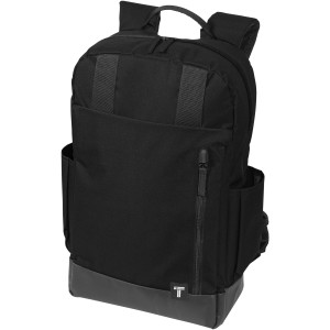 Compu 15.6" laptop backpack, solid black