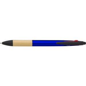 ABS 3 colour ink ballpen Malachi, cobalt blue (Plastic pen)