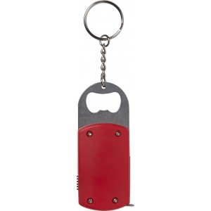 ABS key holder with bottle opener Karen, red (Keychains)