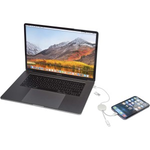 Alasia 5-in-1 recycled aluminium and plastic 30 cm data sync (Eletronics cables, adapters)