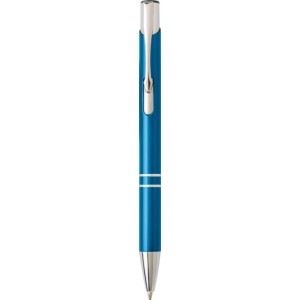 Aluminium ballpen Delia, aqua (Metallic pen)