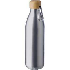 Aluminium drinking bottle Lucetta, silver (Water bottles)