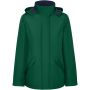 America women's padded parka jacket, Bottle green