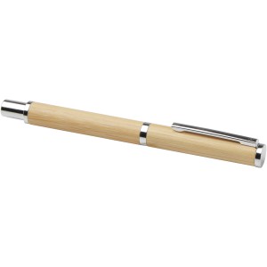 Apolys bamboo ballpoint and rollerball pen gift set, Natural (Pen sets)