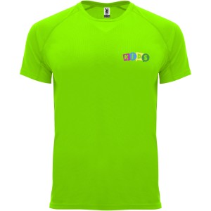 Bahrain short sleeve kids sports t-shirt, Fluor Green (T-shirt, mixed fiber, synthetic)