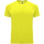 Bahrain short sleeve men's sports t-shirt, Fluor Yellow