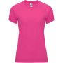 Bahrain short sleeve women's sports t-shirt, Pink Fluor