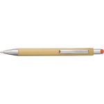 Bamboo and plastic ballpen Claire, orange (548774-07)