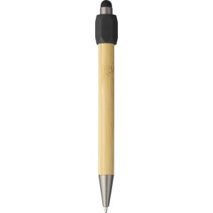 Bamboo ballpen Fenn, black (Wooden, bamboo, carton pen)