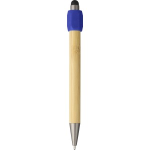 Bamboo ballpen Fenn, cobalt blue (Wooden, bamboo, carton pen)