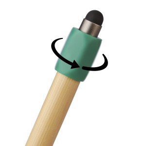Bamboo ballpen Fenn, green (Wooden, bamboo, carton pen)