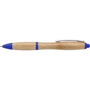 Bamboo ballpen Hetty, blue (Wooden, bamboo, carton pen)