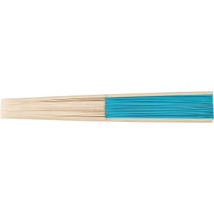 Bamboo hand held fan Elio, Blue