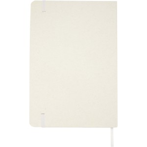 Bass A5 recycled hard cover notebook with lined pages, White (Notebooks)