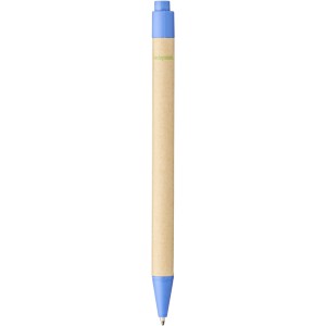 Berk recycled carton and corn plastic ballpoint pen, Blue (Wooden, bamboo, carton pen)
