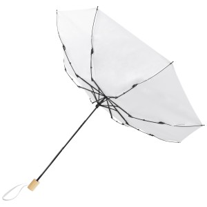 Birgit 21'' foldable windproof recycled PET umbrella, White (Foldable umbrellas)