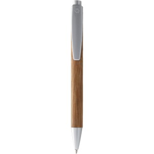 Borneo bamboo ballpoint pen, Natural,Silver (Wooden, bamboo, carton pen)