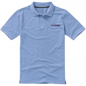 Calgary short sleeve men's polo, Light blue (Polo shirt, 90-100% cotton)