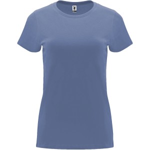 Capri short sleeve women's t-shirt, Blue Denim (T-shirt, 90-100% cotton)