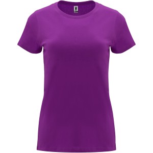 Capri short sleeve women's t-shirt, Purple (T-shirt, 90-100% cotton)