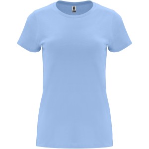 Capri short sleeve women's t-shirt, Sky blue (T-shirt, 90-100% cotton)