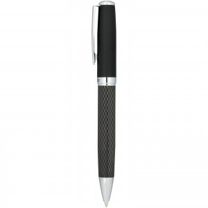 Carbon duo pen gift set with pouch, solid black (Pen sets)