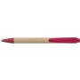 Cardboard and wheat straw ballpen Spencer, red