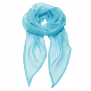 'COLOURS COLLECTION' PLAIN CHIFFON SCARF, Turquoise (Scarf)