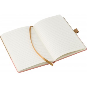 Cork and cotton notebook Trevor, aqua (Notebooks)