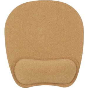 Cork ergonomic mouse pad Edwin, brown (Office desk equipment)