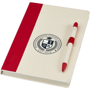 Dairy Dream A5 size reference notebook and ballpoint pen set, Red (Notebooks)