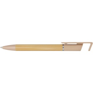 Delfina phone holder pen, Oatmeal (Wooden, bamboo, carton pen)
