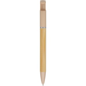 Delfina phone holder pen, Oatmeal (Wooden, bamboo, carton pen)