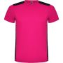 Detroit short sleeve kids sports t-shirt, Fuchsia, Solid black