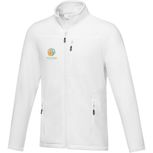 Elevate Amber men's GRS recycled full zip fleece jacket, White (Polar pullovers)