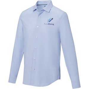 Elevate Cuprite long sleeve men's  organic shirt, Light blue (shirt)