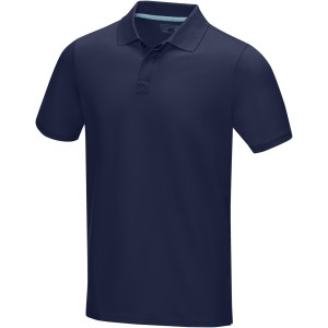 Graphite short sleeve men's  organic polo, Navy