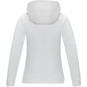 Elevate Sayan women's half zip anorak hooded sweater, White (Pullovers)