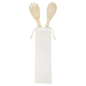 Endiv bamboo salad spoon and fork, Natural (Wood kitchen equipments)