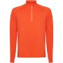 Estambul long sleeve men's half zip sweatshirt, Fire orange