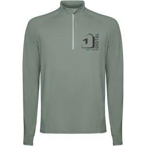 Estambul long sleeve men's half zip sweatshirt, Laurel green (Pullovers)