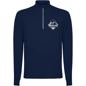 Estambul long sleeve men's half zip sweatshirt, Navy Blue (Pullovers)