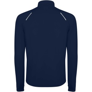 Estambul long sleeve men's half zip sweatshirt, Navy Blue (Pullovers)