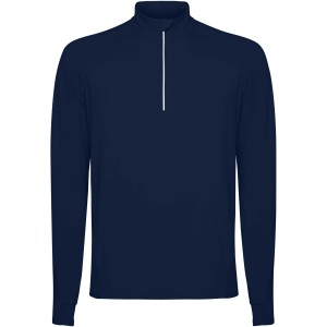 Estambul long sleeve men's half zip sweatshirt, Navy Blue (Pullovers)