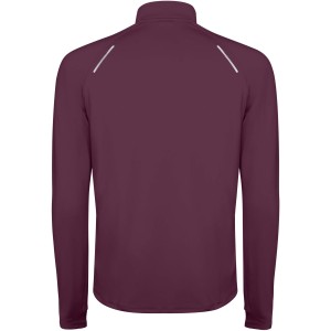 Estambul long sleeve men's half zip sweatshirt, Plum red (Pullovers)