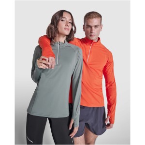 Estambul long sleeve men's half zip sweatshirt, Plum red (Pullovers)