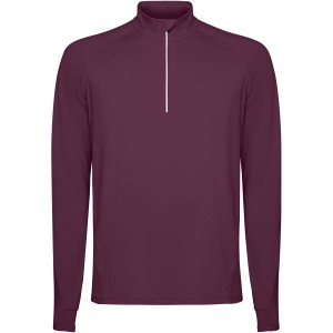 Estambul long sleeve men's half zip sweatshirt, Plum red (Pullovers)