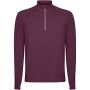 Estambul long sleeve men's half zip sweatshirt, Plum red