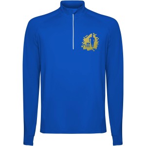 Estambul long sleeve men's half zip sweatshirt, Royal blue (Pullovers)