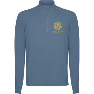 Estambul long sleeve men's half zip sweatshirt, Storm blue (Pullovers)